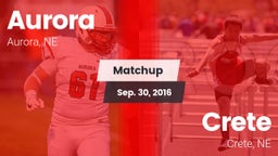 Matchup: Aurora  vs. Crete  2016