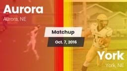 Matchup: Aurora  vs. York  2016