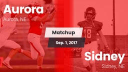 Matchup: Aurora  vs. Sidney  2017