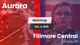 Matchup: Aurora  vs. Fillmore Central  2019
