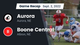 Recap: Aurora  vs. Boone Central  2022