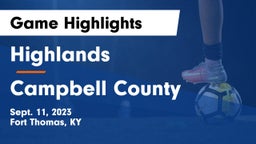Highlands  vs Campbell County  Game Highlights - Sept. 11, 2023