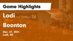 Lodi  vs Boonton  Game Highlights - Dec. 27, 2021