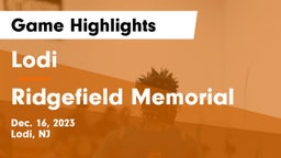 Lodi  vs Ridgefield Memorial  Game Highlights - Dec. 16, 2023