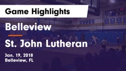 Belleview  vs St. John Lutheran  Game Highlights - Jan. 19, 2018