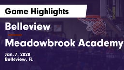 Belleview  vs Meadowbrook Academy Game Highlights - Jan. 7, 2020