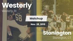 Matchup: Westerly  vs. Stonington  2019