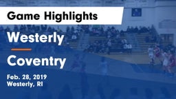 Westerly  vs Coventry  Game Highlights - Feb. 28, 2019