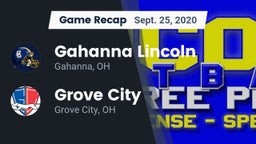 Recap: Gahanna Lincoln  vs. Grove City  2020