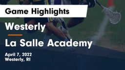 Westerly  vs La Salle Academy Game Highlights - April 7, 2022