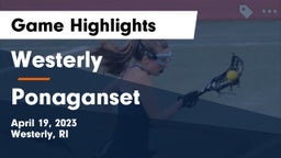 Westerly  vs Ponaganset Game Highlights - April 19, 2023