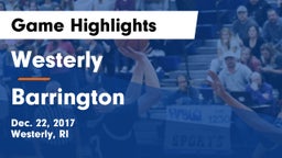Westerly  vs Barrington  Game Highlights - Dec. 22, 2017