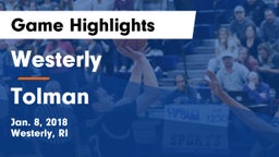 Westerly  vs Tolman Game Highlights - Jan. 8, 2018