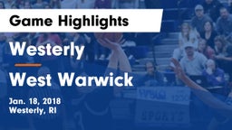 Westerly  vs West Warwick Game Highlights - Jan. 18, 2018