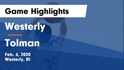 Westerly  vs Tolman  Game Highlights - Feb. 6, 2020