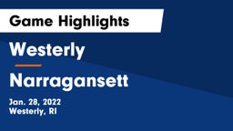 Westerly  vs Narragansett  Game Highlights - Jan. 28, 2022