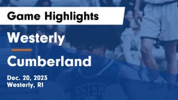 Westerly  vs Cumberland Game Highlights - Dec. 20, 2023