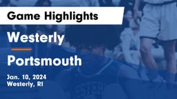 Westerly  vs Portsmouth  Game Highlights - Jan. 10, 2024