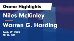 Niles McKinley  vs Warren G. Harding  Game Highlights - Aug. 29, 2023