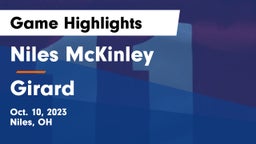 Niles McKinley  vs Girard  Game Highlights - Oct. 10, 2023