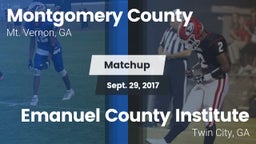 Matchup: Montgomery County vs. Emanuel County Institute  2017