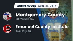 Recap: Montgomery County  vs. Emanuel County Institute  2017