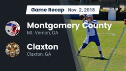 Recap: Montgomery County  vs. Claxton  2018