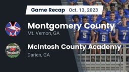 Recap: Montgomery County  vs. McIntosh County Academy  2023