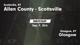 Matchup: Allen County High vs. Glasgow  2016