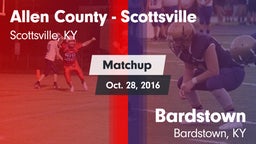 Matchup: Allen County High vs. Bardstown  2016