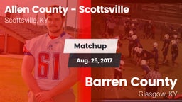 Matchup: Allen County High vs. Barren County  2017