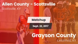 Matchup: Allen County High vs. Grayson County  2017