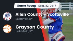 Recap: Allen County - Scottsville  vs. Grayson County  2017