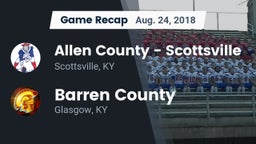 Recap: Allen County - Scottsville  vs. Barren County  2018