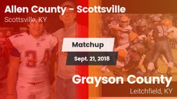 Matchup: Allen County High vs. Grayson County  2018