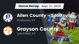 Recap: Allen County - Scottsville  vs. Grayson County  2018