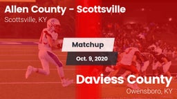 Matchup: Allen County High vs. Daviess County  2020