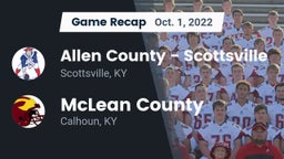 Recap: Allen County - Scottsville  vs. McLean County  2022