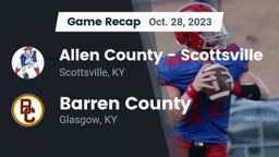 Recap: Allen County - Scottsville  vs. Barren County  2023