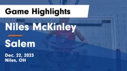 Niles McKinley  vs Salem  Game Highlights - Dec. 22, 2023