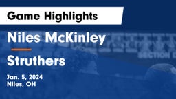 Niles McKinley  vs Struthers  Game Highlights - Jan. 5, 2024