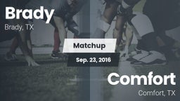 Matchup: Brady  vs. Comfort  2016