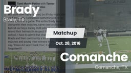 Matchup: Brady  vs. Comanche  2016