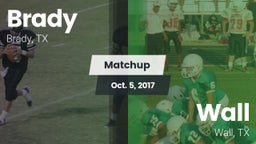 Matchup: Brady  vs. Wall  2017