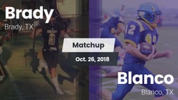 Matchup: Brady  vs. Blanco  2018