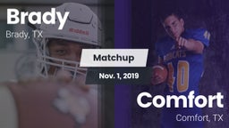 Matchup: Brady  vs. Comfort  2019