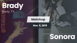 Matchup: Brady  vs. Sonora 2019