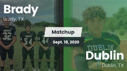 Matchup: Brady  vs. Dublin  2020