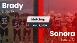 Matchup: Brady  vs. Sonora  2020