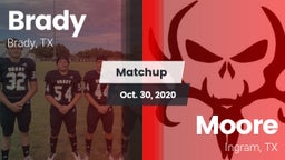 Matchup: Brady  vs. Moore  2020
